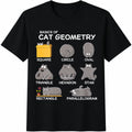 Cat Geometry Math Funny For Dad Cotton T-Shirt product image 1