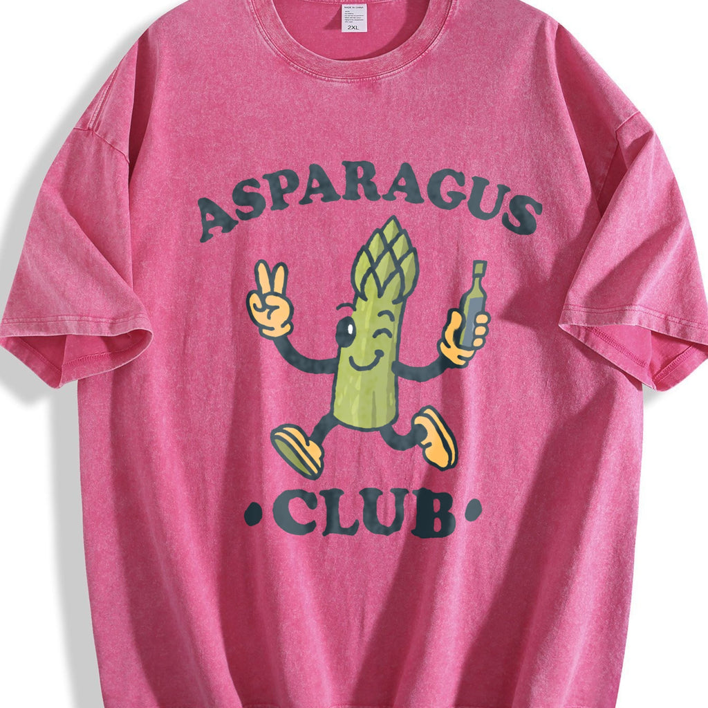 Asparagus Club Funny Veggie Lover Cartoon Vintage Washed product image 7