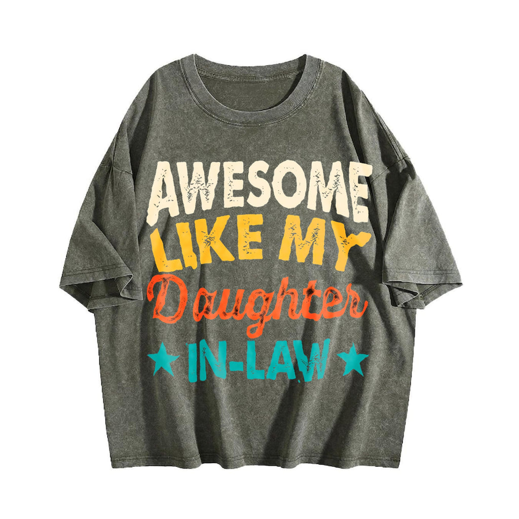 Awesome Like My Daughter In Law Vintage Washed T-Shirt product image 4