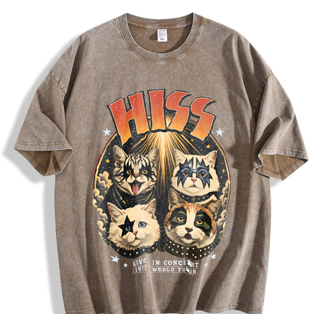 Hiss Cat Band Vintage Washed T-Shirt product image 3