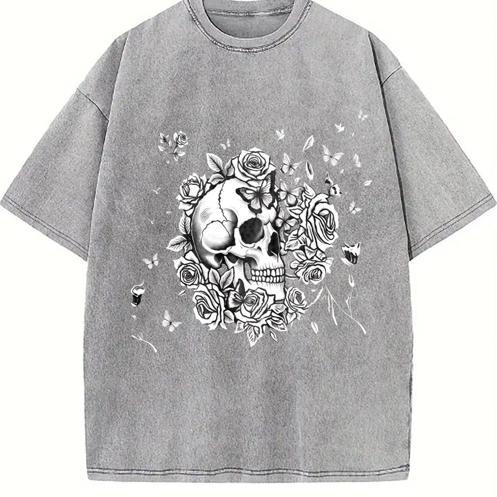Skull Roses Butterfly Boxy Y2K Aesthetic Summer Vibes product image 5