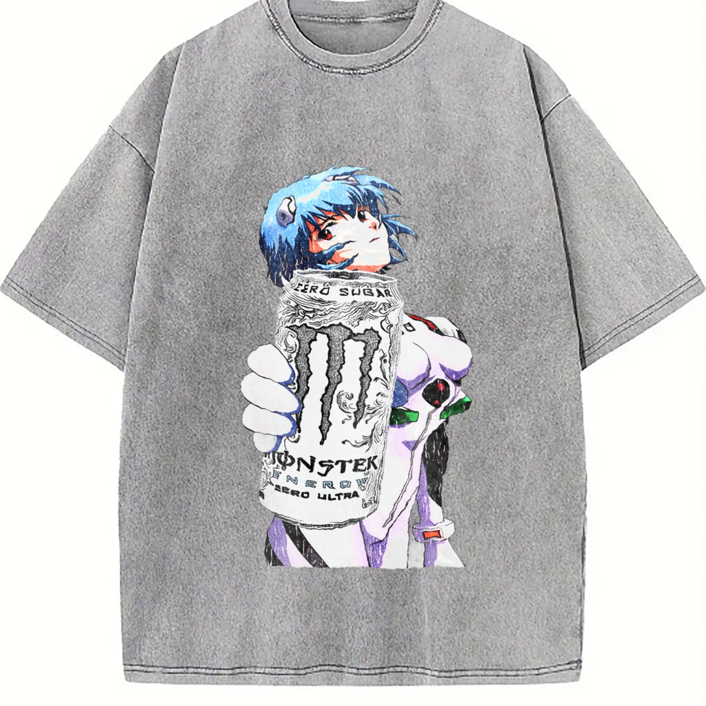 Rei Ayanami X Monster Vintage Washed T-Shirt product image 5