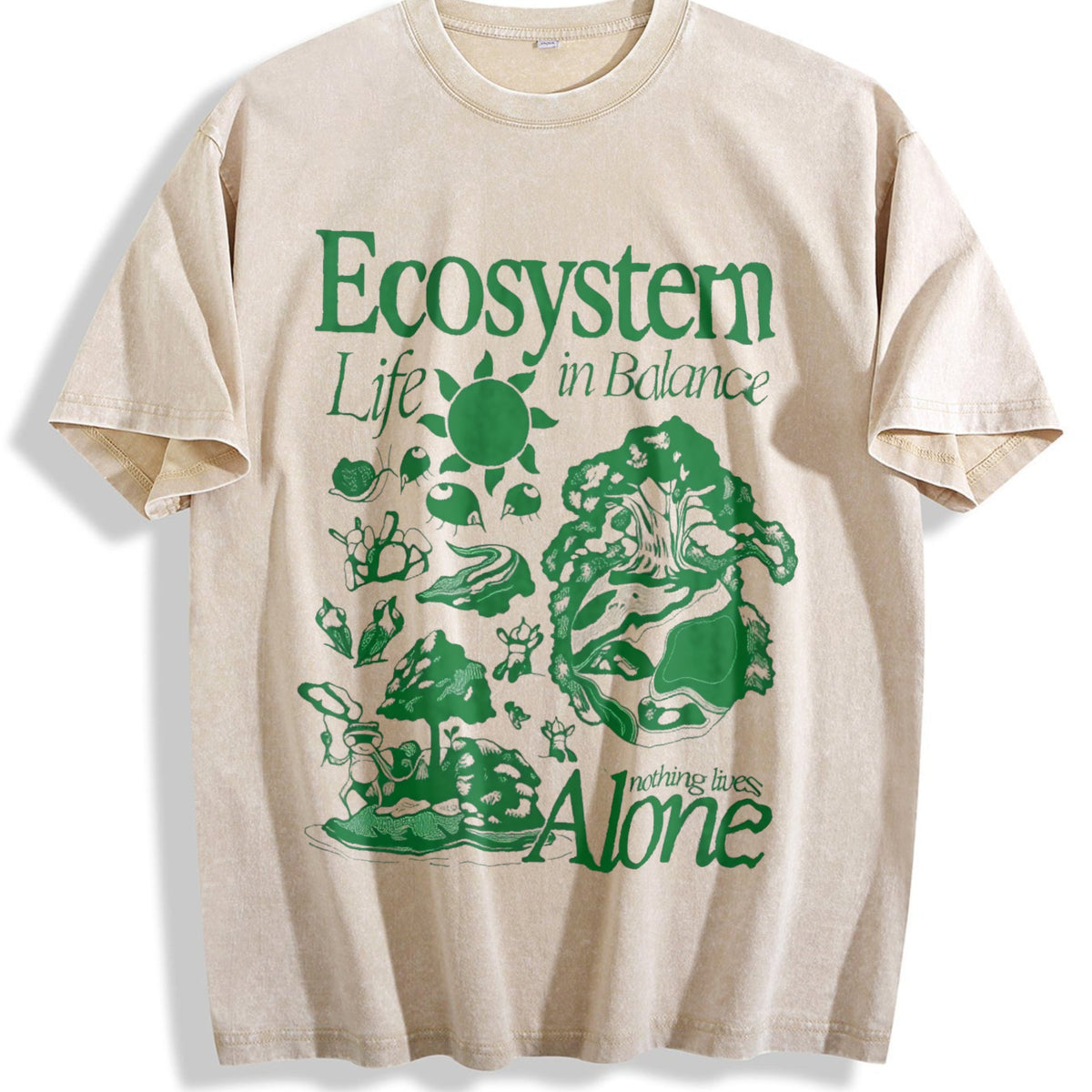 Ecosystem Biology Vintage Washed T-Shirt product image 1