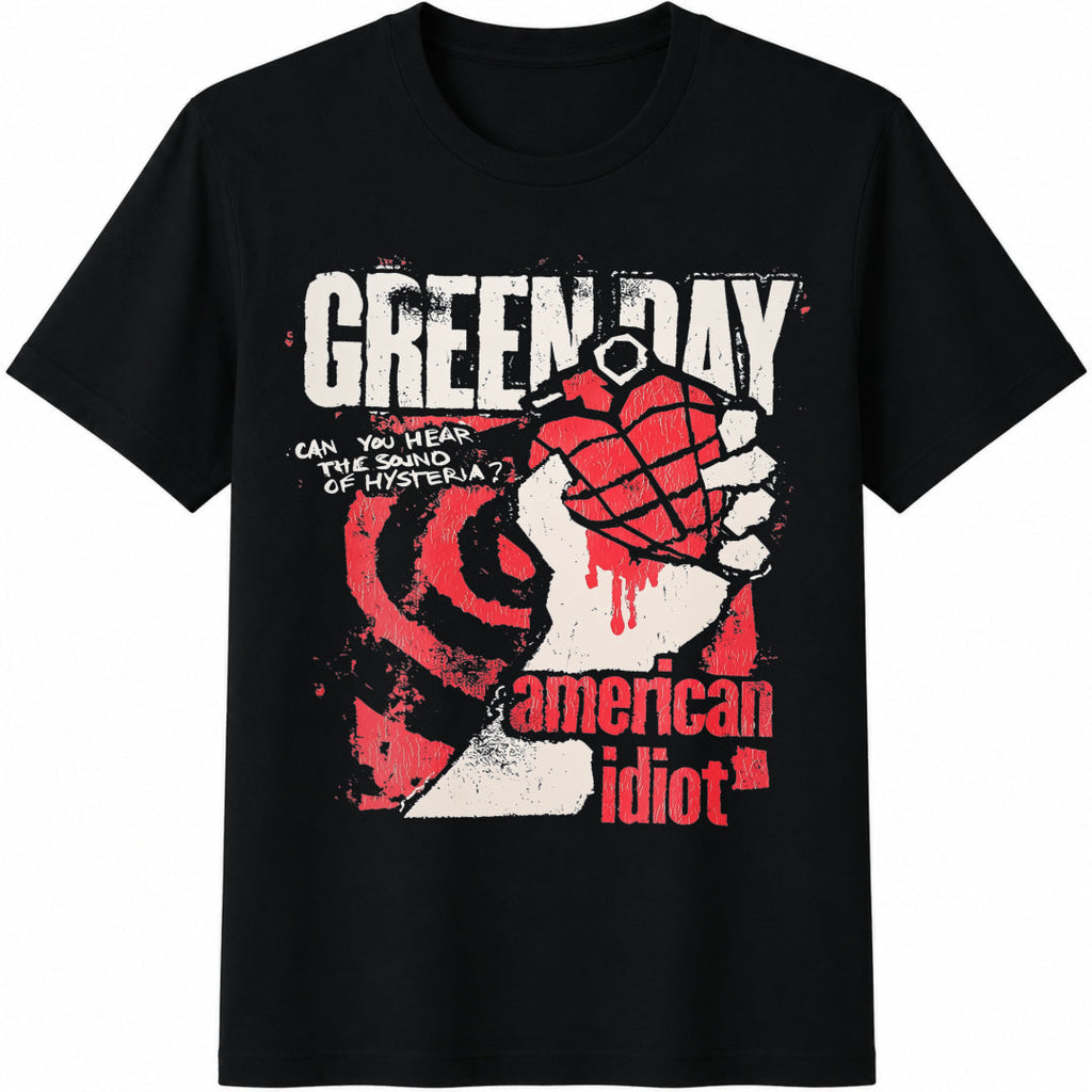 Green American Black Punk Rock Cotton T-Shirt product image 1