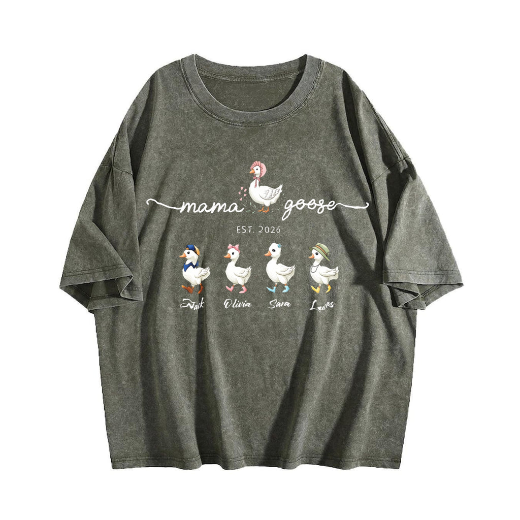 Mama Goose and Goslings Vintage Washed T-Shirt product image 4