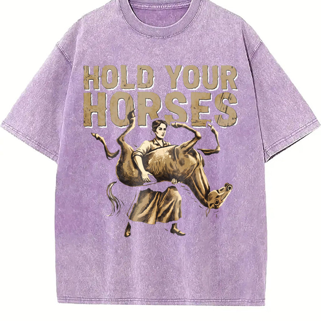 Hold Your Horses Cowboy Frog Vintage Washed T-Shirt product image 6