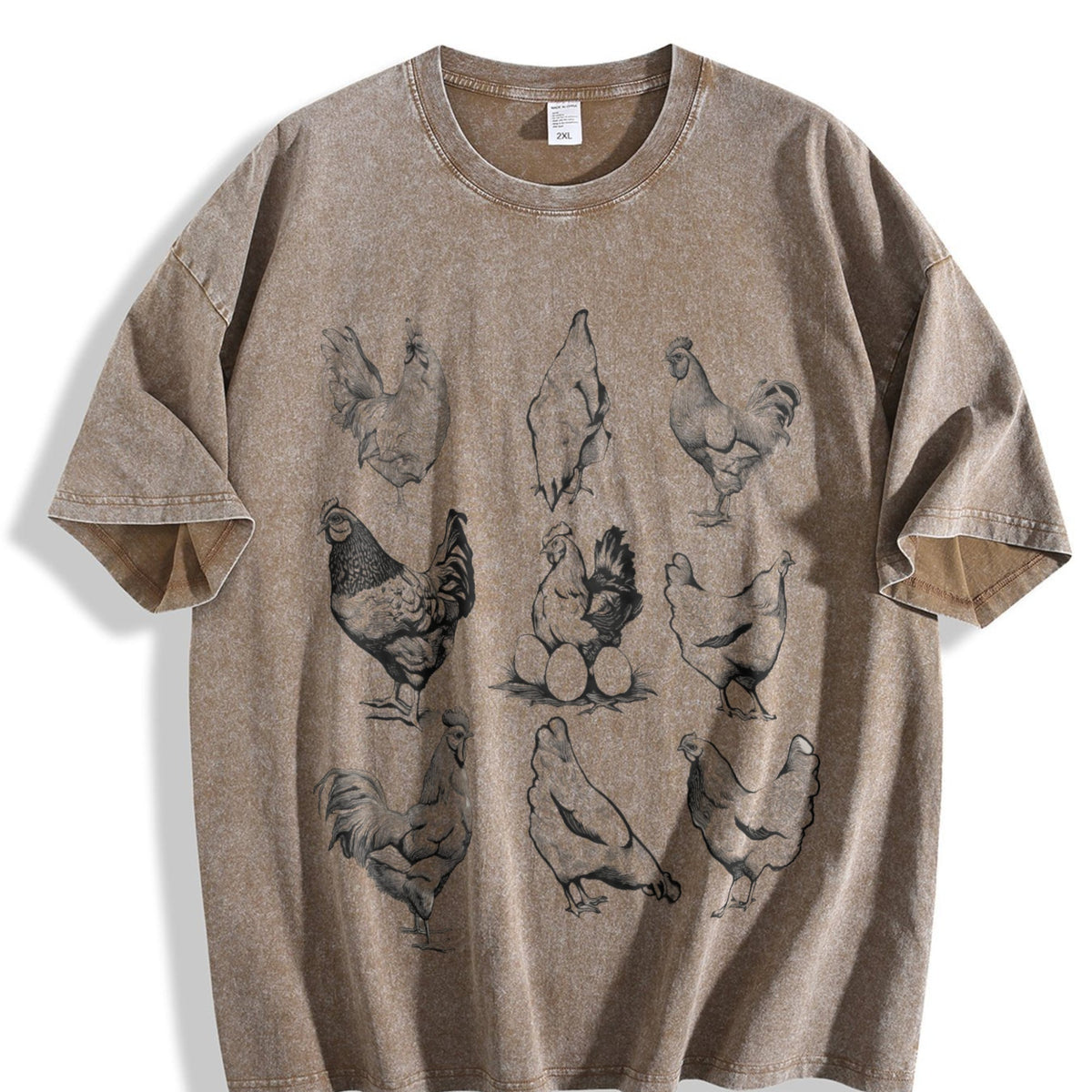 Chickens 1990s Vintage Washed T-Shirt product image 3