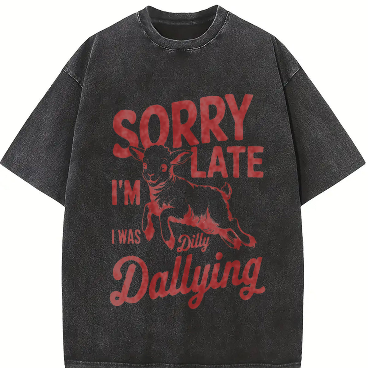 Sorry I'm Late I Was Dilly Dallying 90s Vintage Washed product image 2