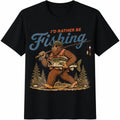 I'd Rather Be Fishing Bigfoot Cotton T-Shirt product image 1