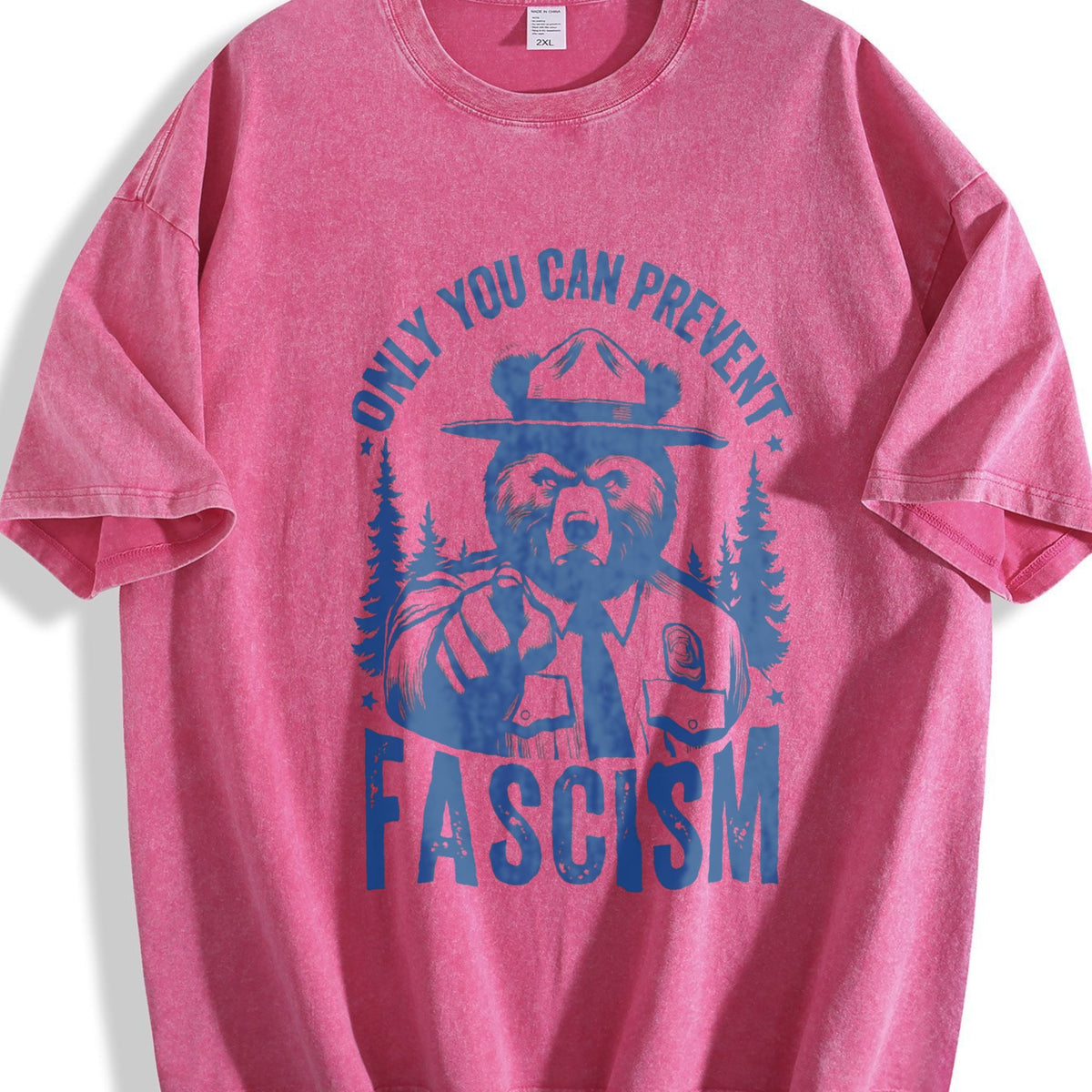 Only You Can Prevent Fascism Raccoon Vintage Washed T-Shirt product image 7