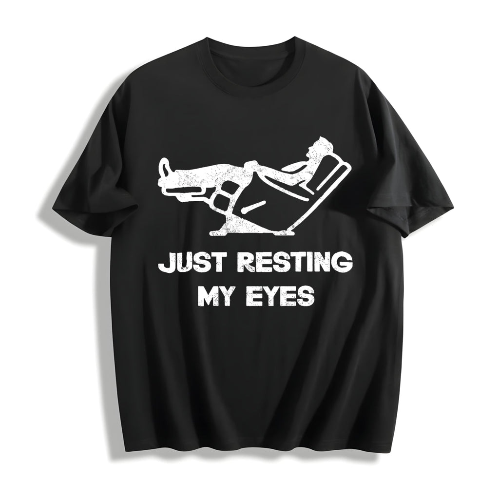 Just Resting My Eyes Funny Sarcastic Cool Cotton T-Shirt product image 1