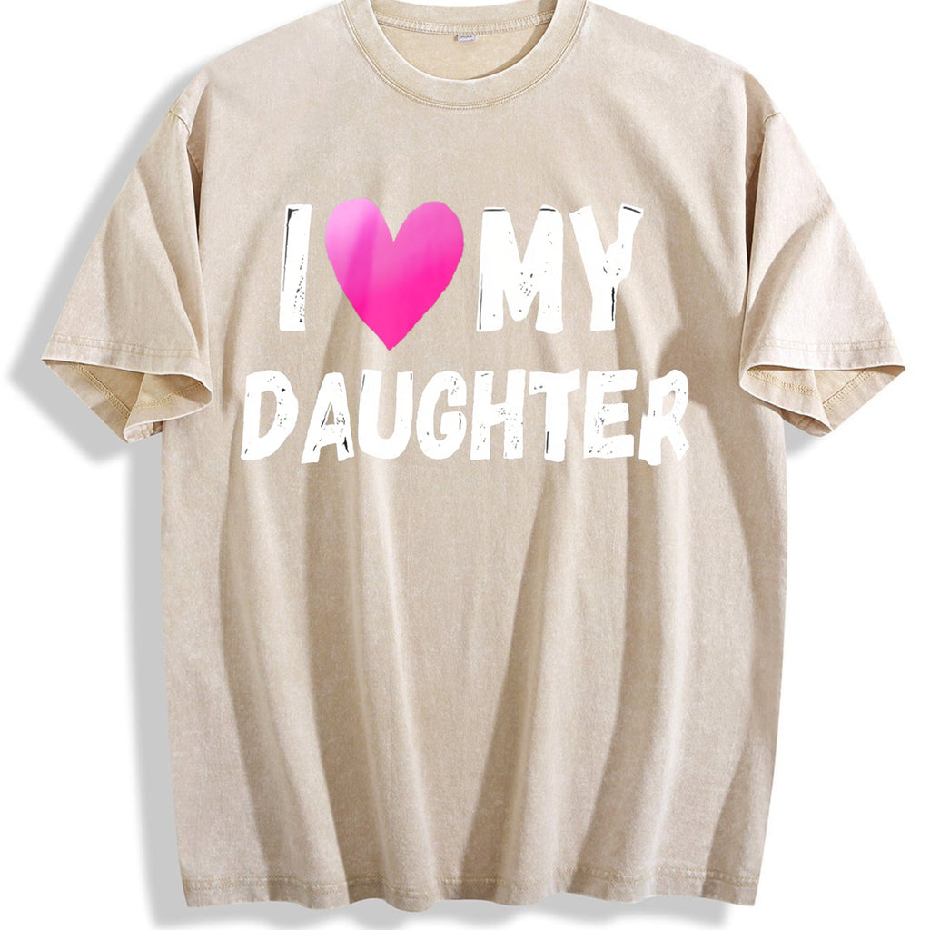 I Love My Daughter Vintage Washed T-Shirt product image 1