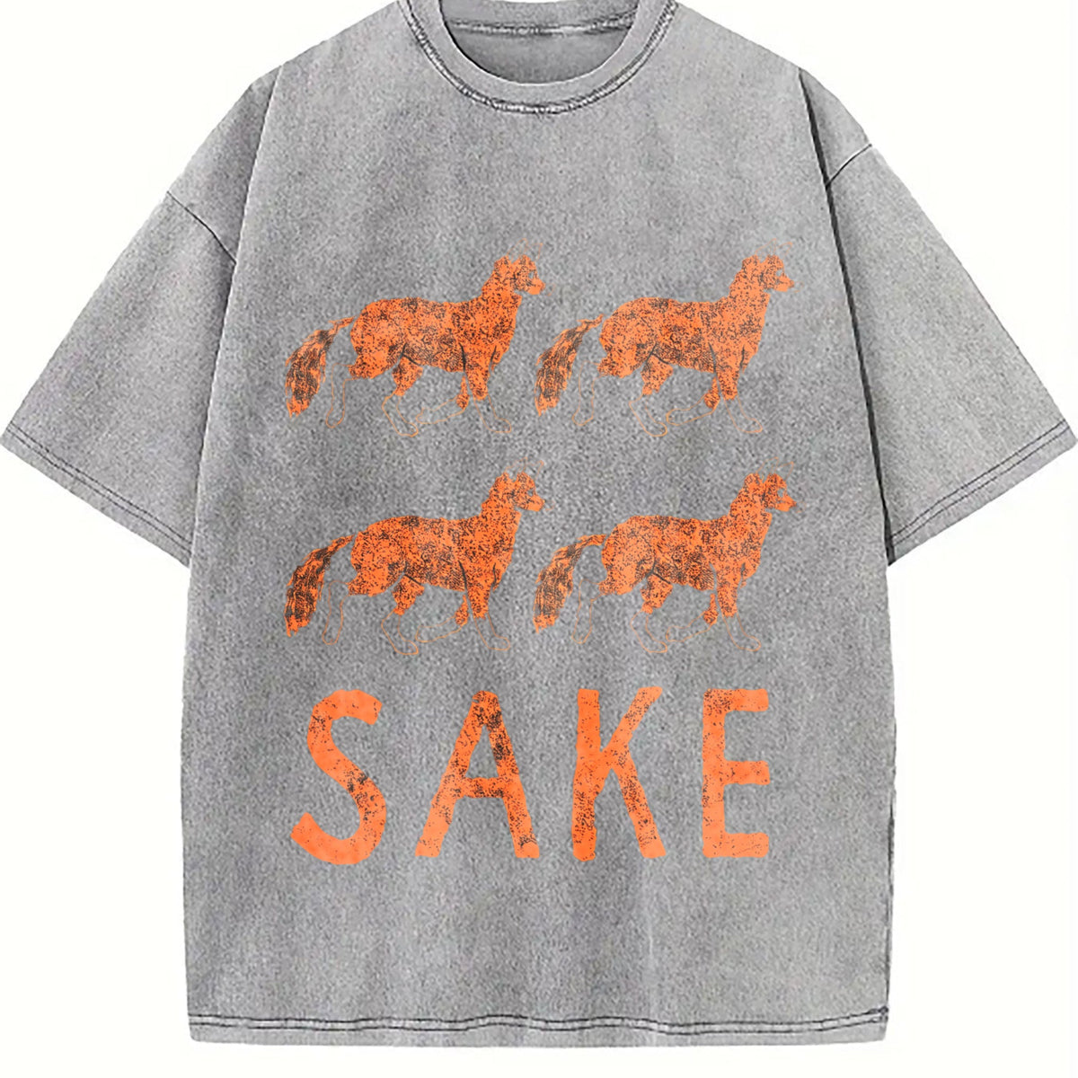 Four Fox Sake Funny Sarcastic Play On Words Text Vintage product image 5