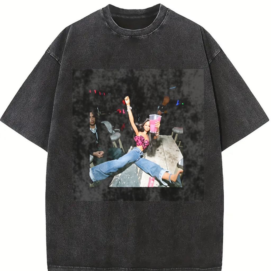 Doll Night Out with Pink Drink Vintage Washed T-Shirt product image 2