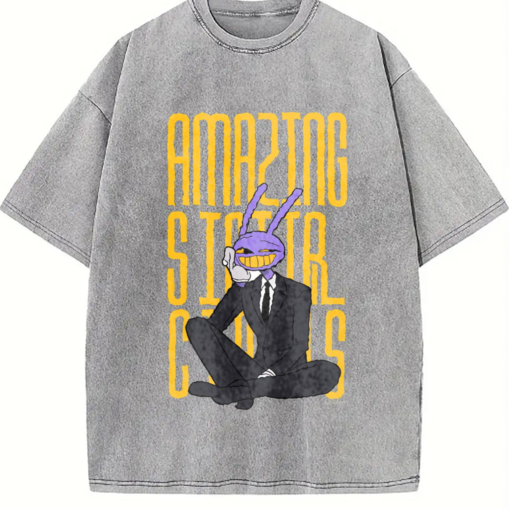 Black The Amazing Digital Circus Jax Vintage Washed T-Shirt product image 5