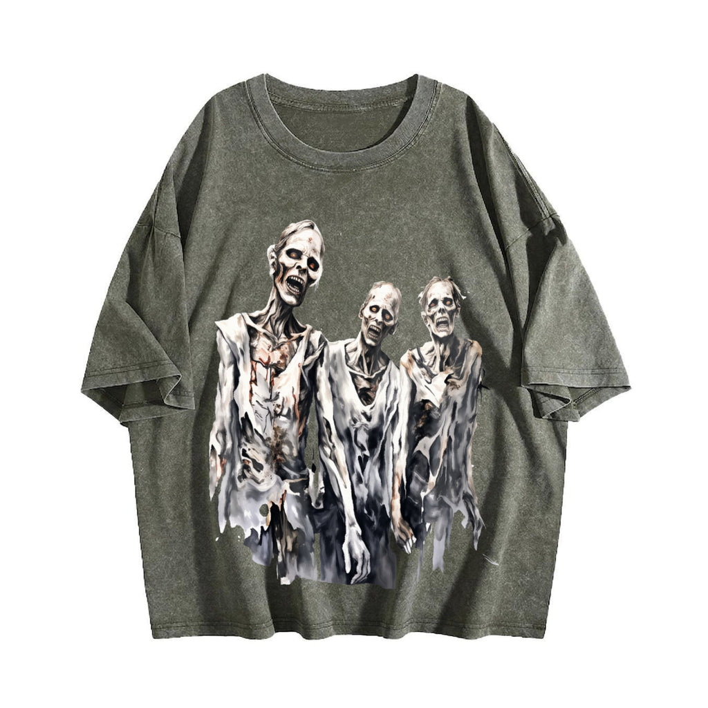 Creepy Zombies 90s Vintage Washed T-Shirt product image 4