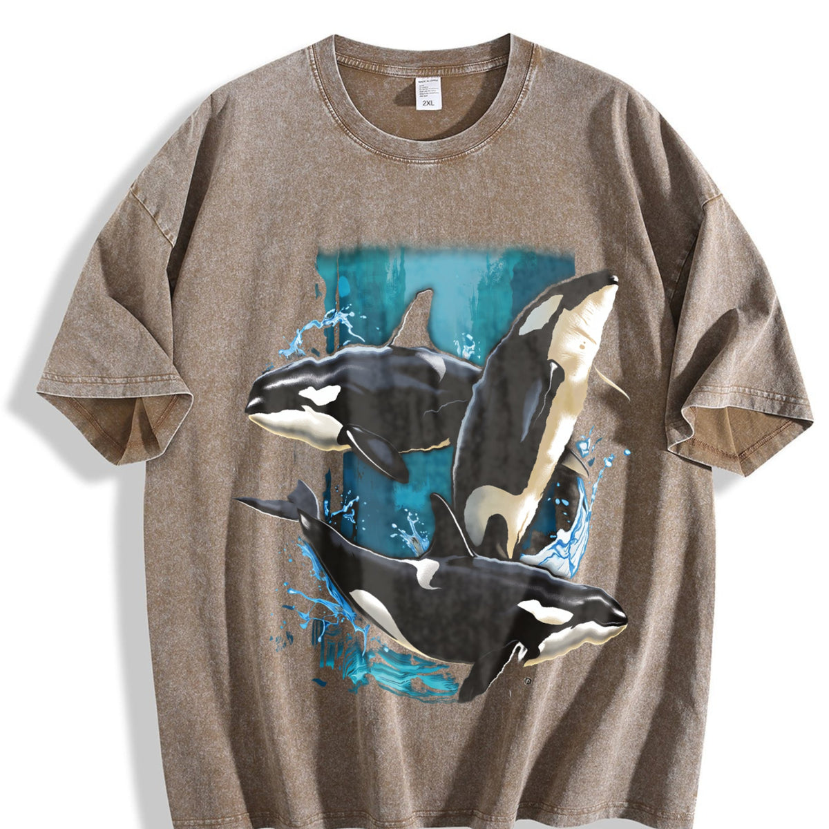 Orca Whale Vintage Washed T-Shirt product image 3
