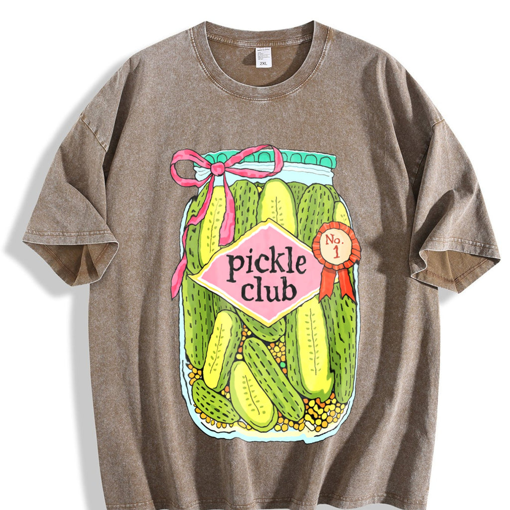 Pickle Club Funny Lover Foodie Vintage Washed T-Shirt product image 3