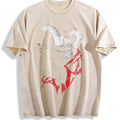 Demon Horned Skull Vintage Washed T-Shirt product image 1