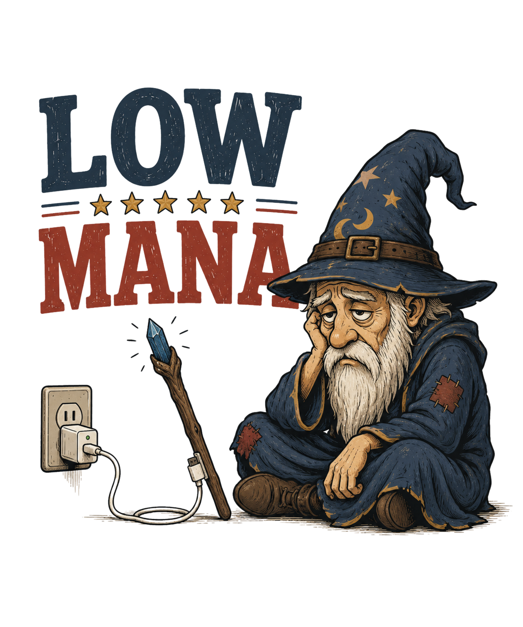 Low Mana Tired Wizard Needs Recharge
