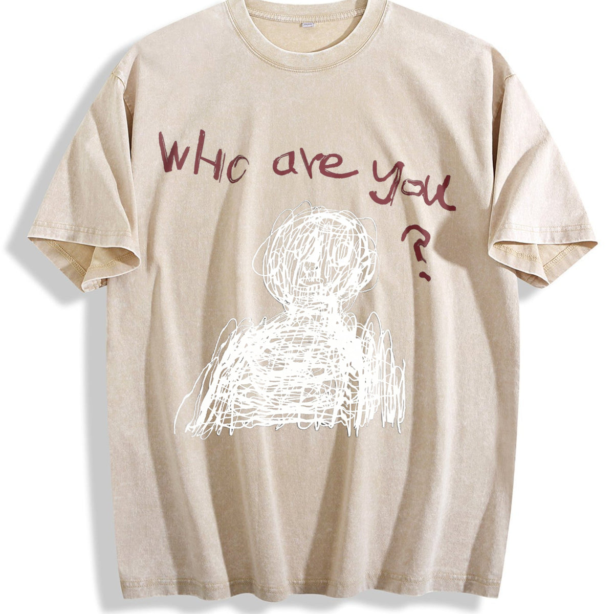 Abstract Who Are You Vintage Washed T-Shirt product image 1