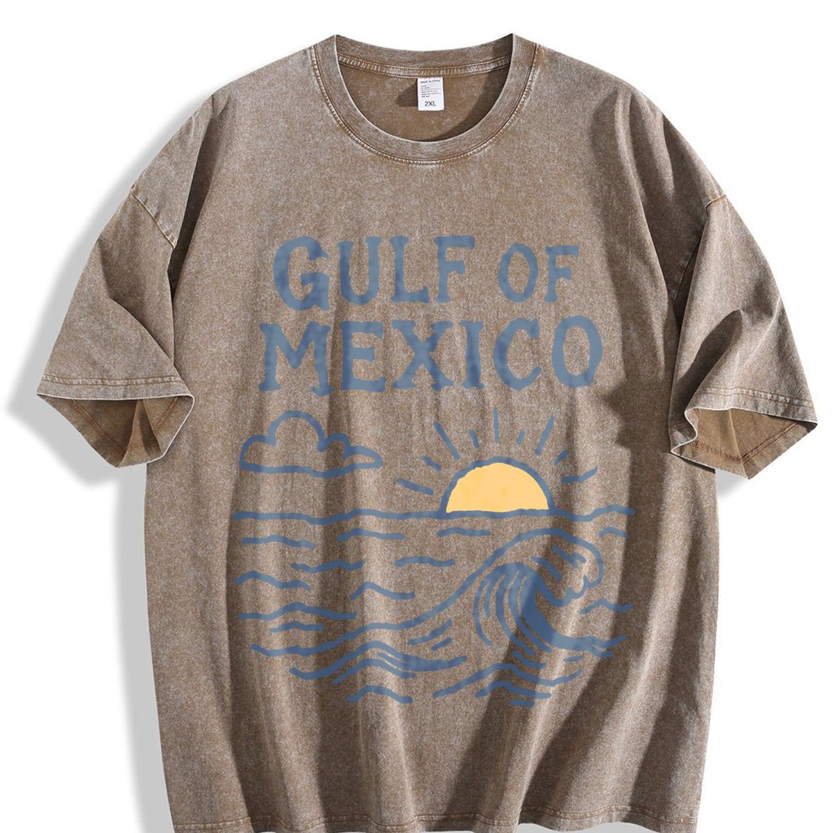 Gulf Of Mexico Sunset Waves Vintage Washed T-Shirt product image 3