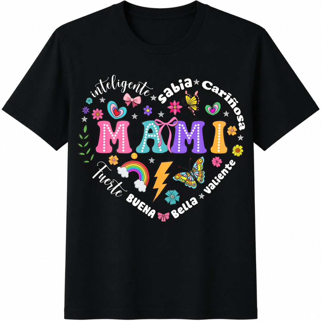 Floral Hispanic Mama Cotton T-Shirt product image 1