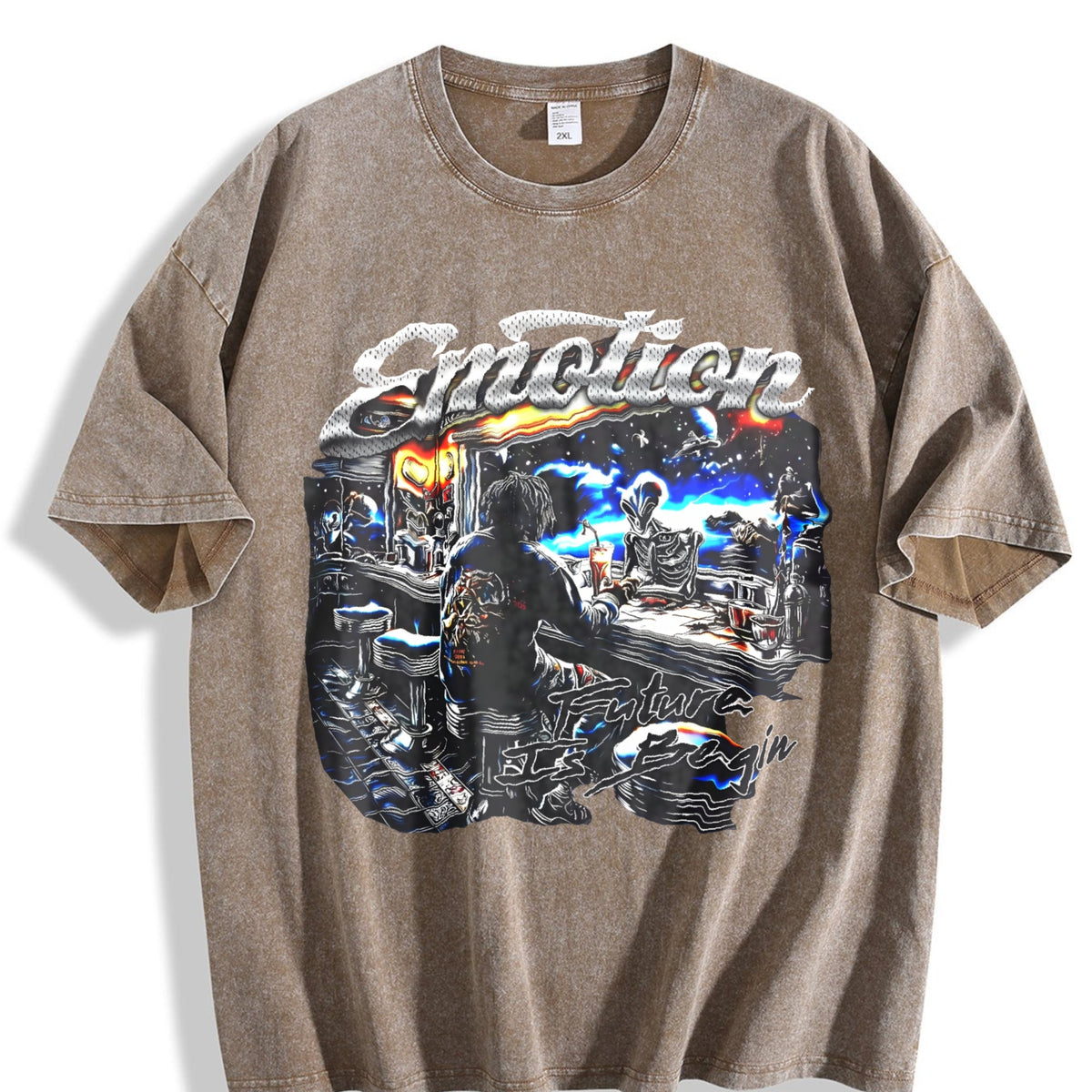 Emotion Future Begin Alien Skeleton Bar Vintage Washed product image 3