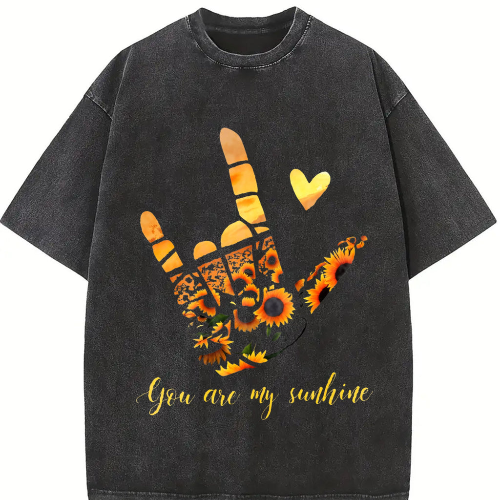 Sunflower Rock Hand Gesture For Music Festival Vintage product image 2