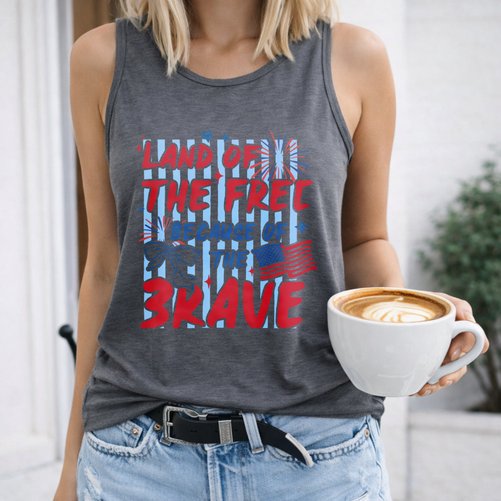 Land Of The Free Because Of The Brave Women's Tank Top
