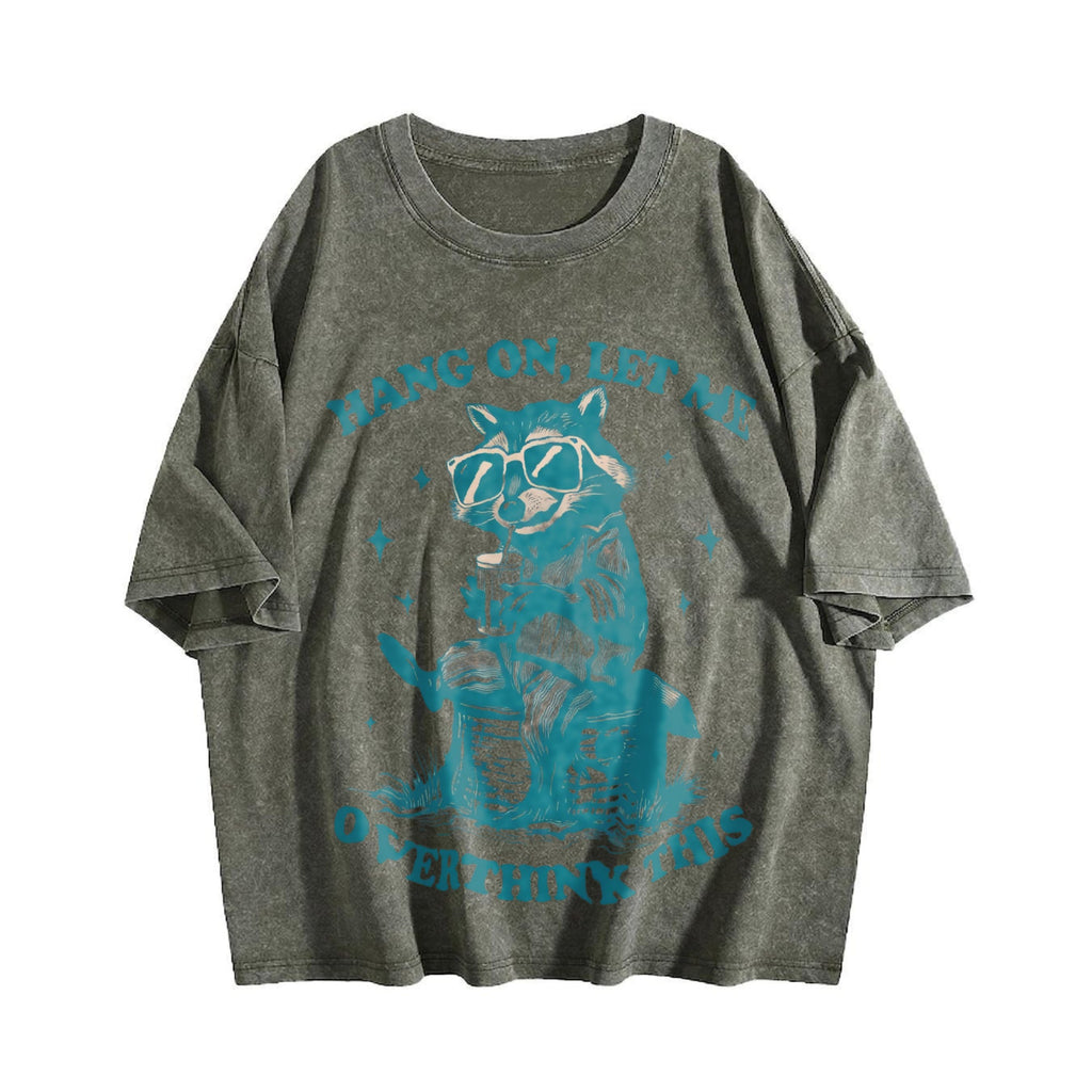 Funny Raccoon 90s Vintage Washed T-Shirt product image 4