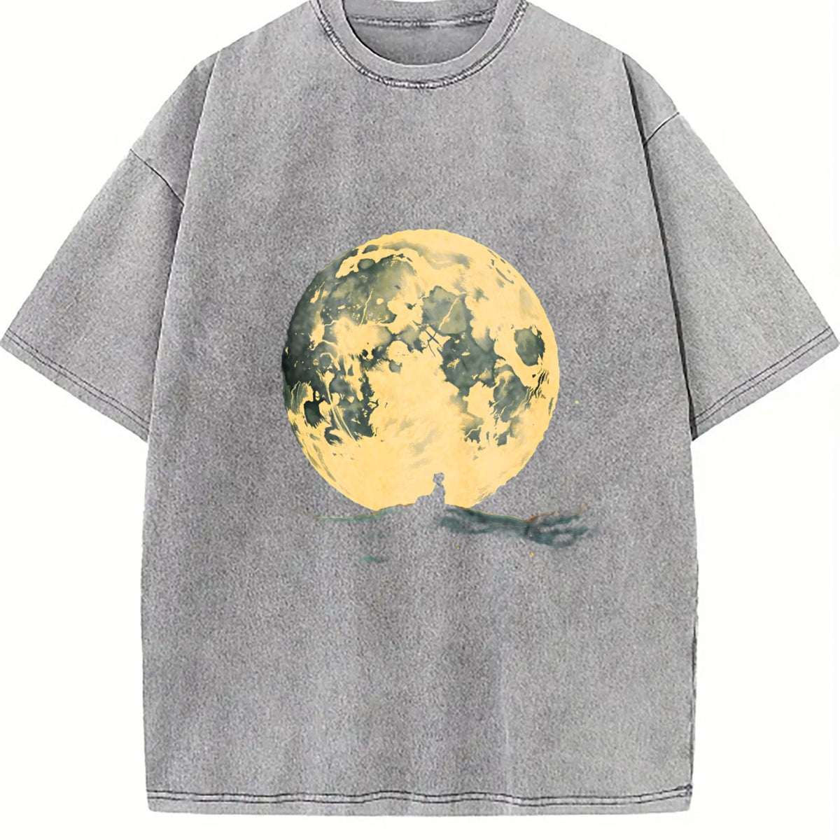 Moon And Lonely Man Vintage Washed T-Shirt product image 5
