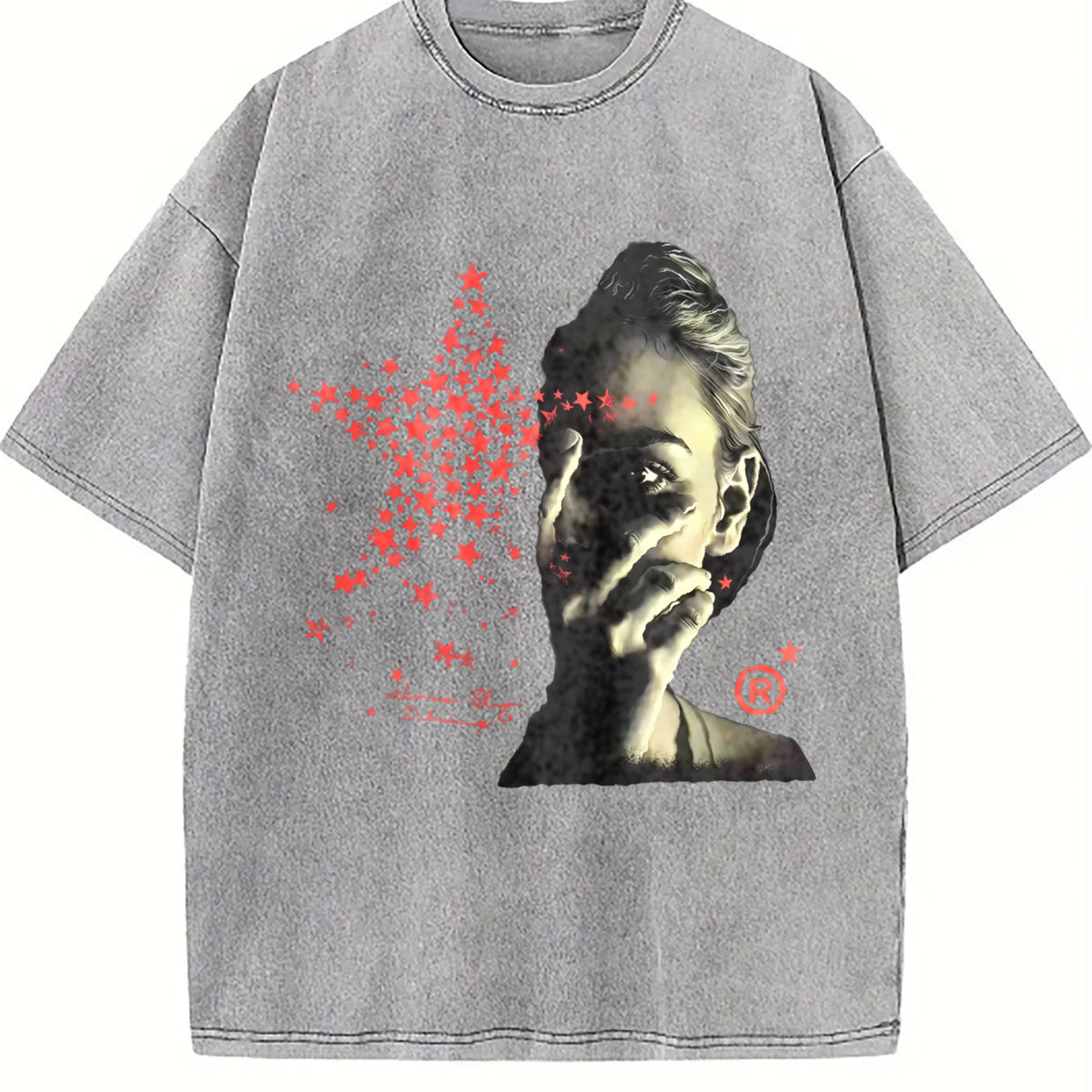 Star Portrait Vintage Washed T-Shirt product image 5