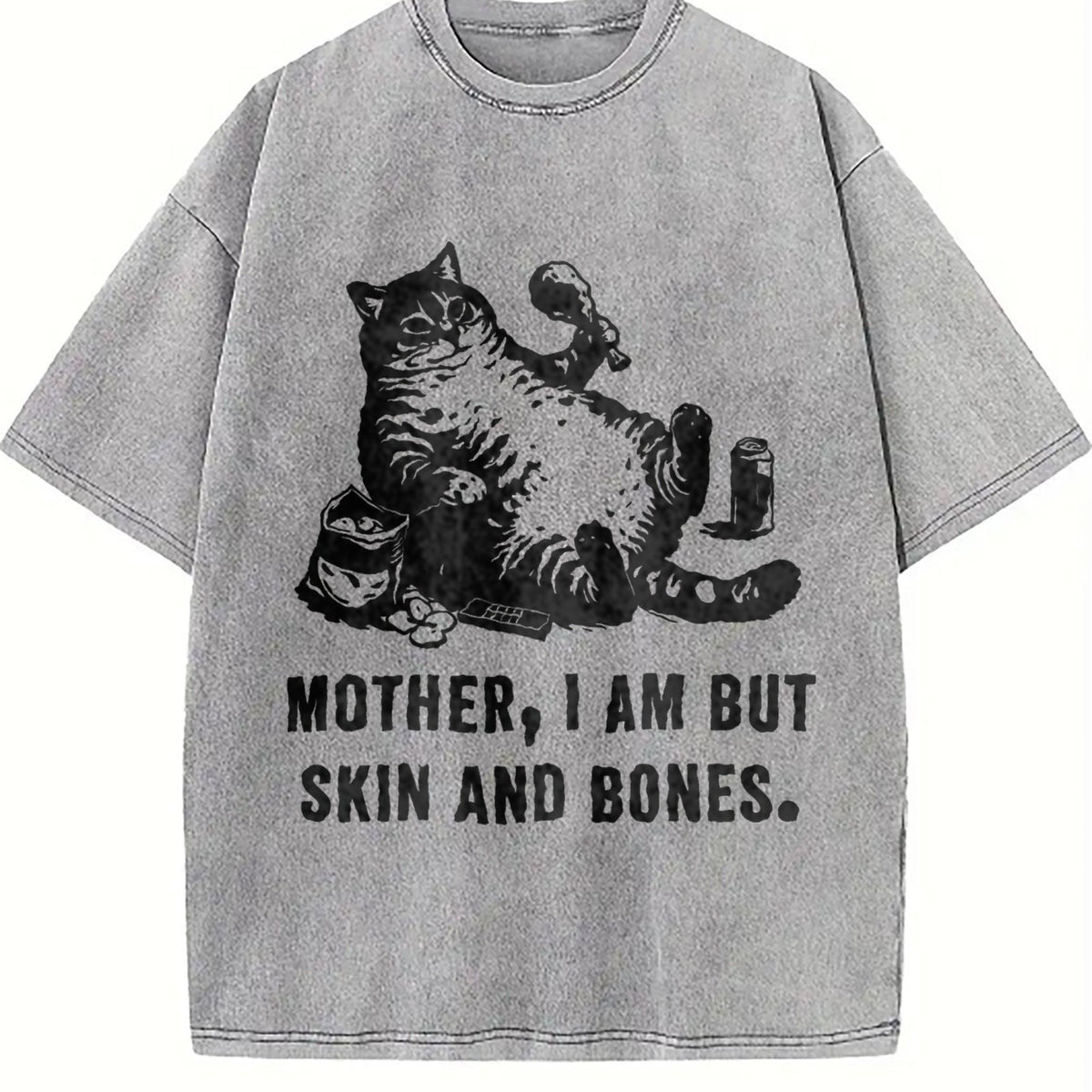 Sarcastic Cat Vintage Washed T-Shirt product image 5