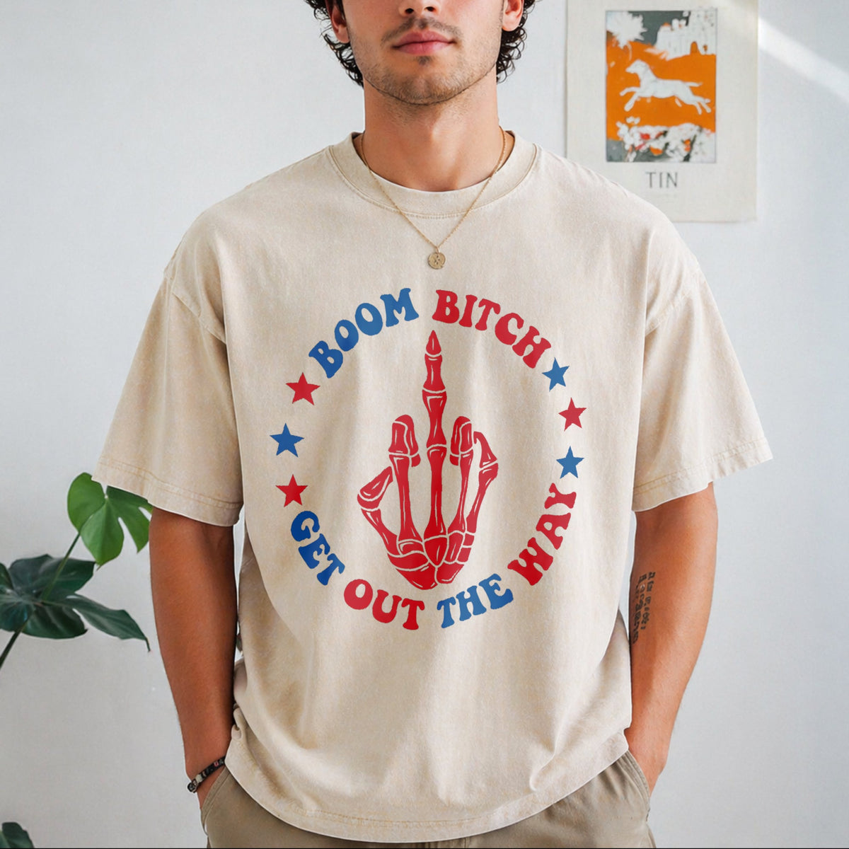 Boom Bitch Get Out The Way Vintage Washed T-Shirt product image 8