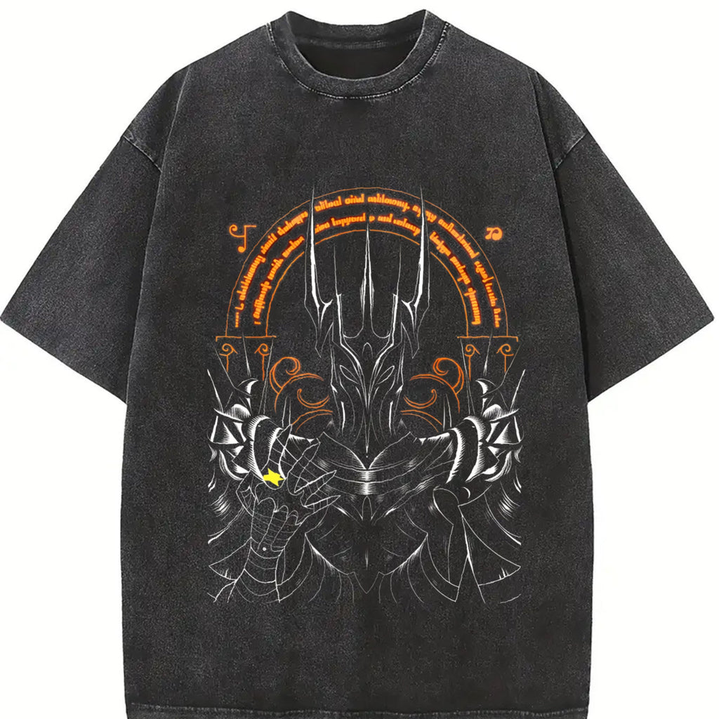 Black The Lord Of Rings Vintage Washed T-Shirt product image 2
