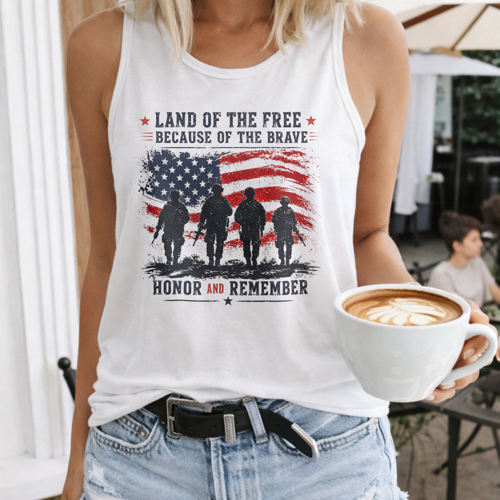 Land Of The Free Because Of The Brave Women's Tank Top