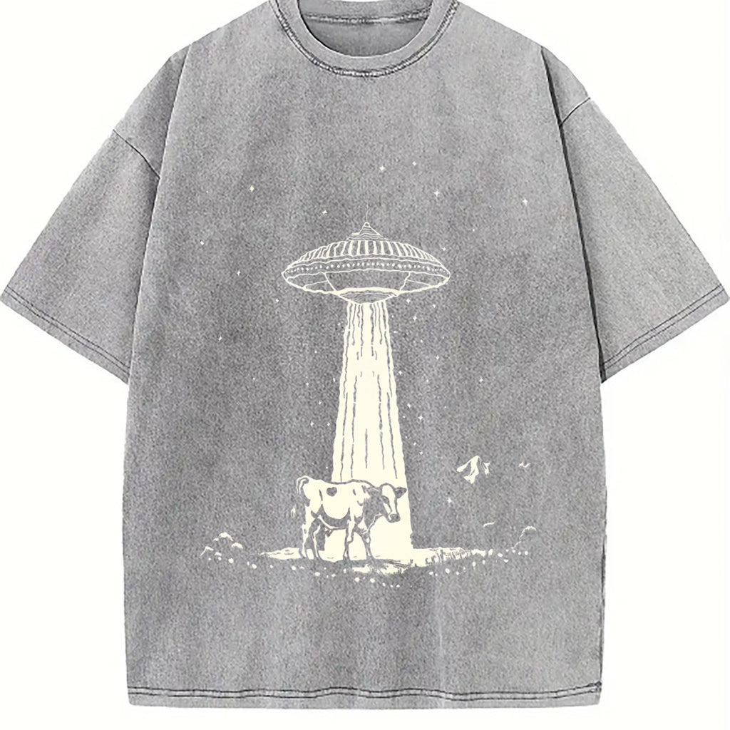 Cow And Western UFO 90s Vintage Washed T-Shirt product image 5