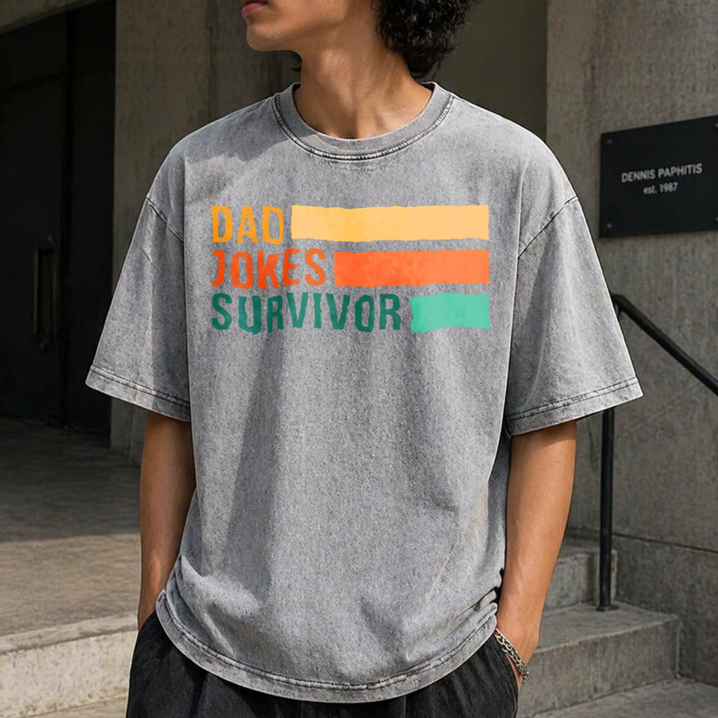 Dad Jokes Champion Vintage Washed T-Shirt product image 5