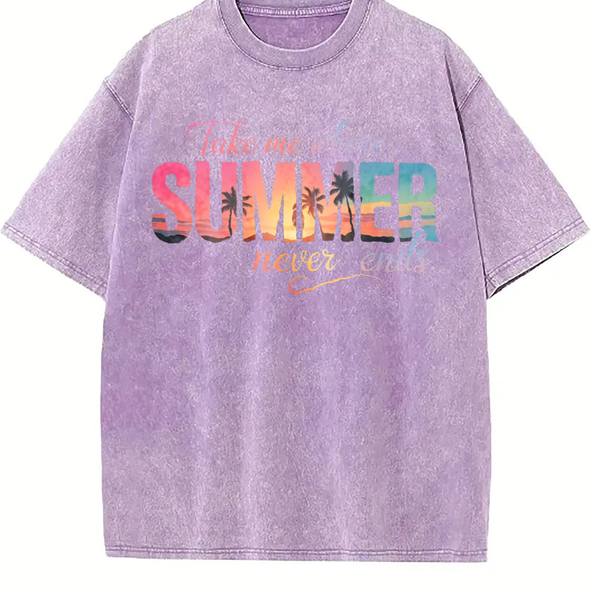 Take Me Where Summer Never Ends Vintage Washed T-Shirt product image 6