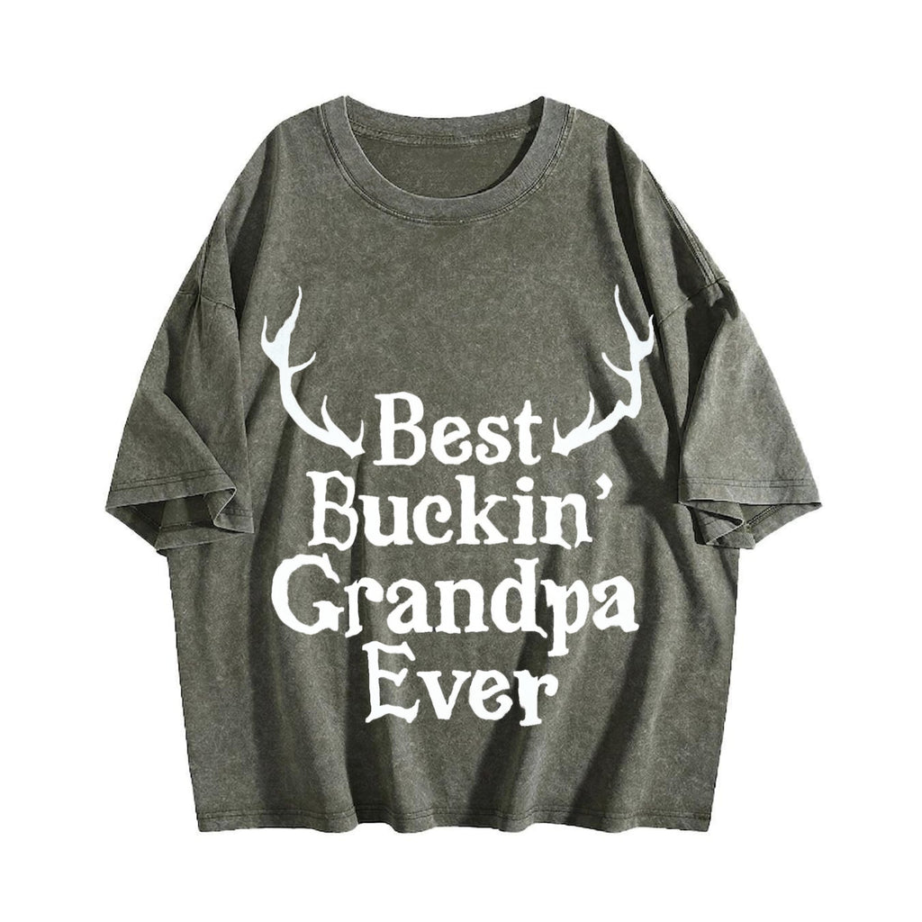 Best Buckin Grandpa Ever Funny Fathers Hunting Vintage product image 4