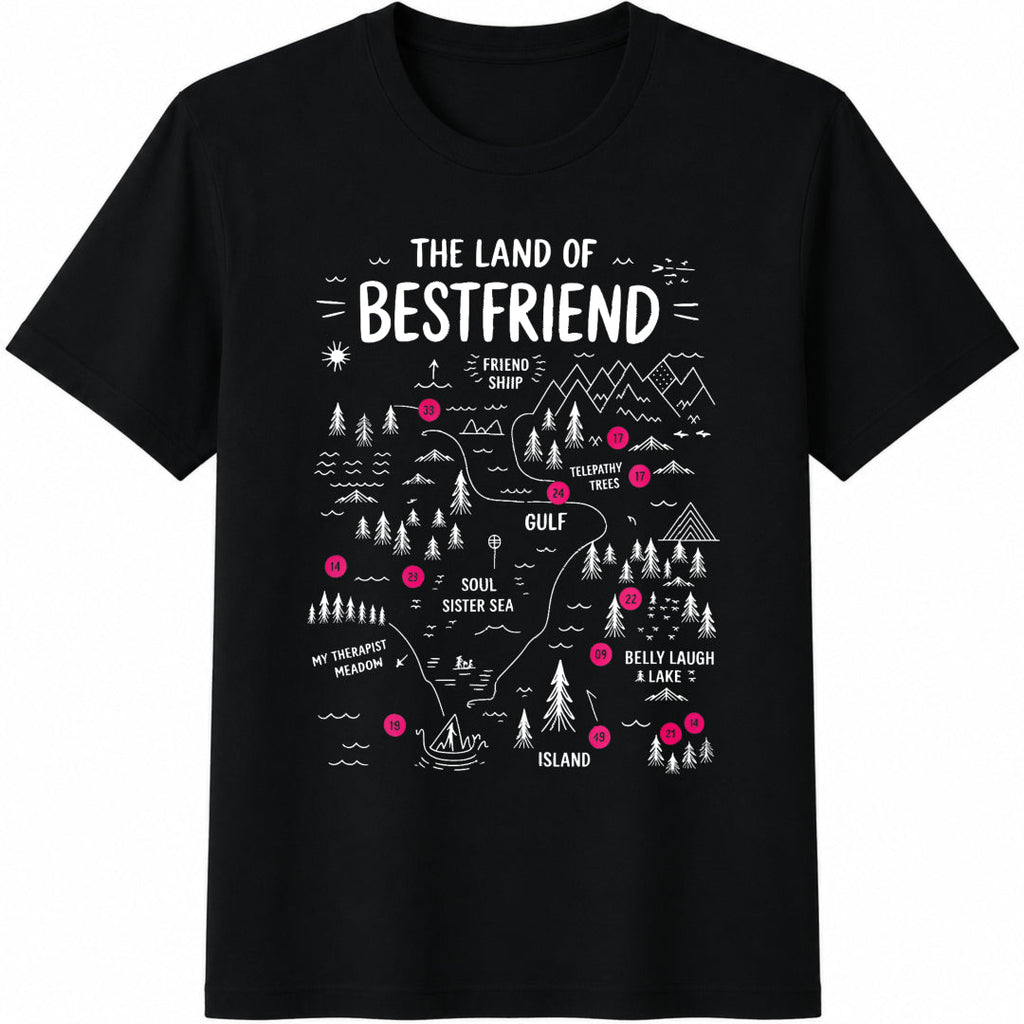 Bestfriend Map Soul Sister Cotton T-Shirt product image 1