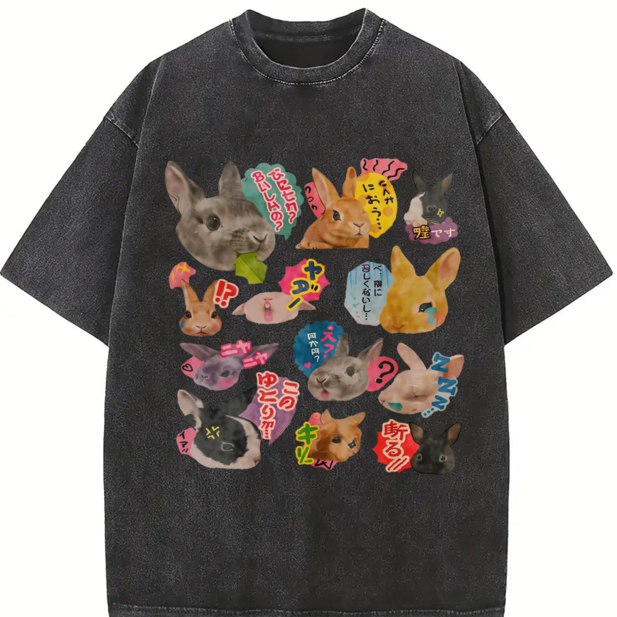 Y2K Bunny 90s Harajuku Vintage Washed T-Shirt product image 2