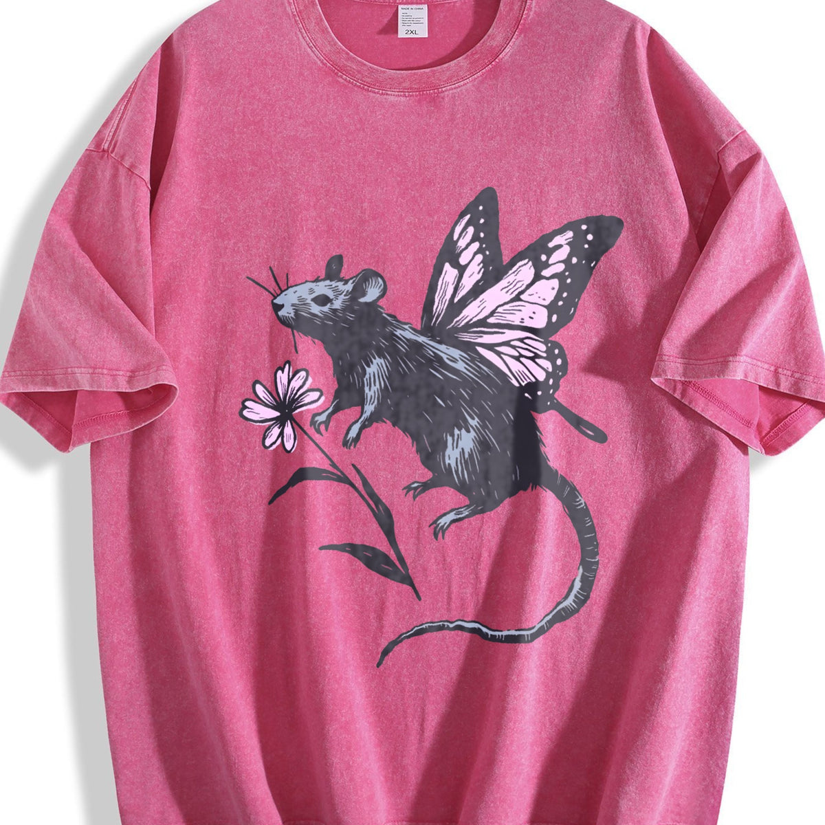 Rat Butterfly Wings Vintage Washed T-Shirt product image 7