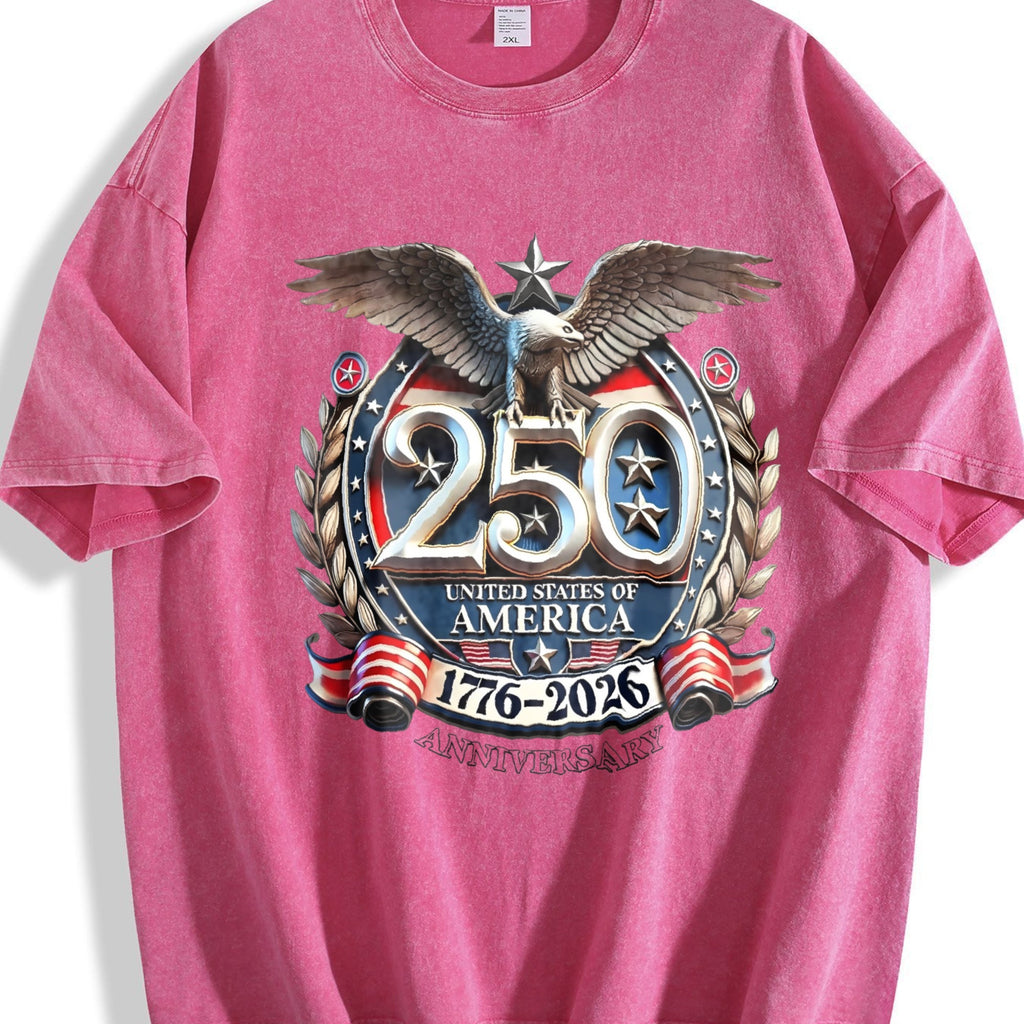 USA 250th Anniversary 1776-2026 Eagle Badge Vintage Washed product image 7