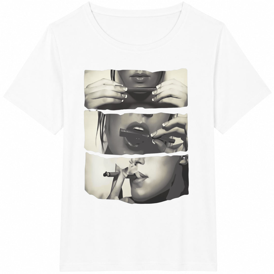 Smoking Lips Cotton T-Shirt product image 2