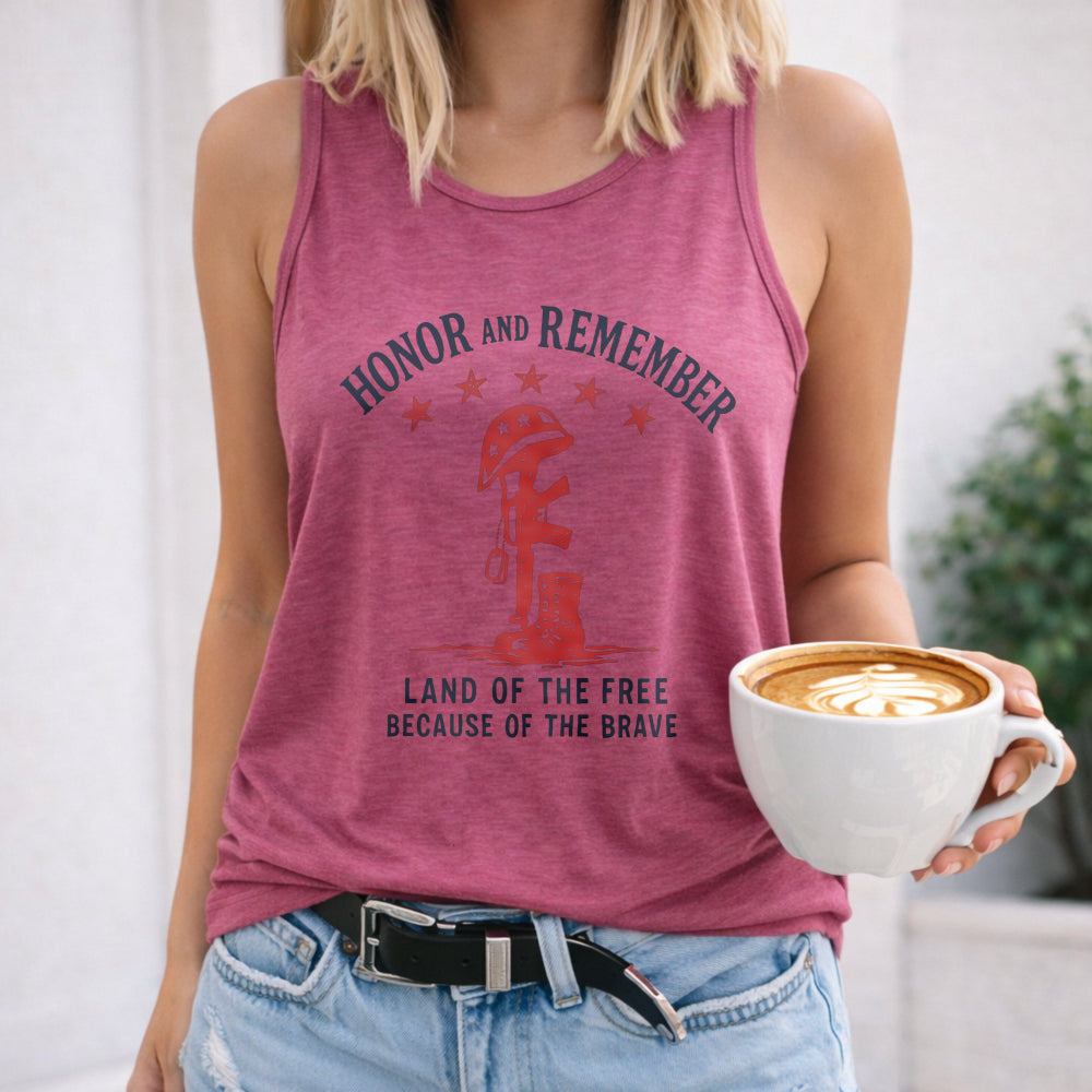 Land Of The Free Because Of The Brave Women's Tank Top