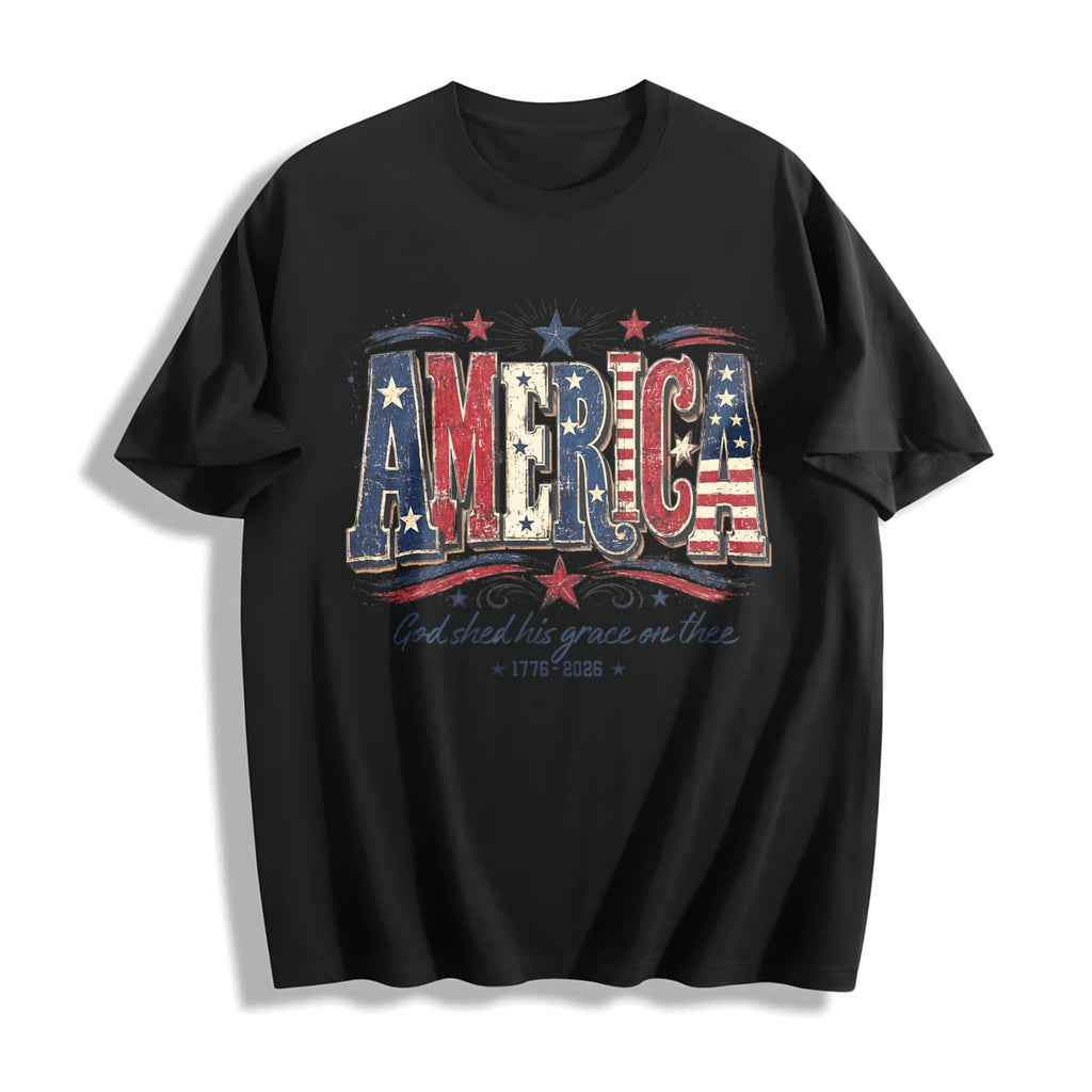 Christian American Flag Cotton T-Shirt product image 1