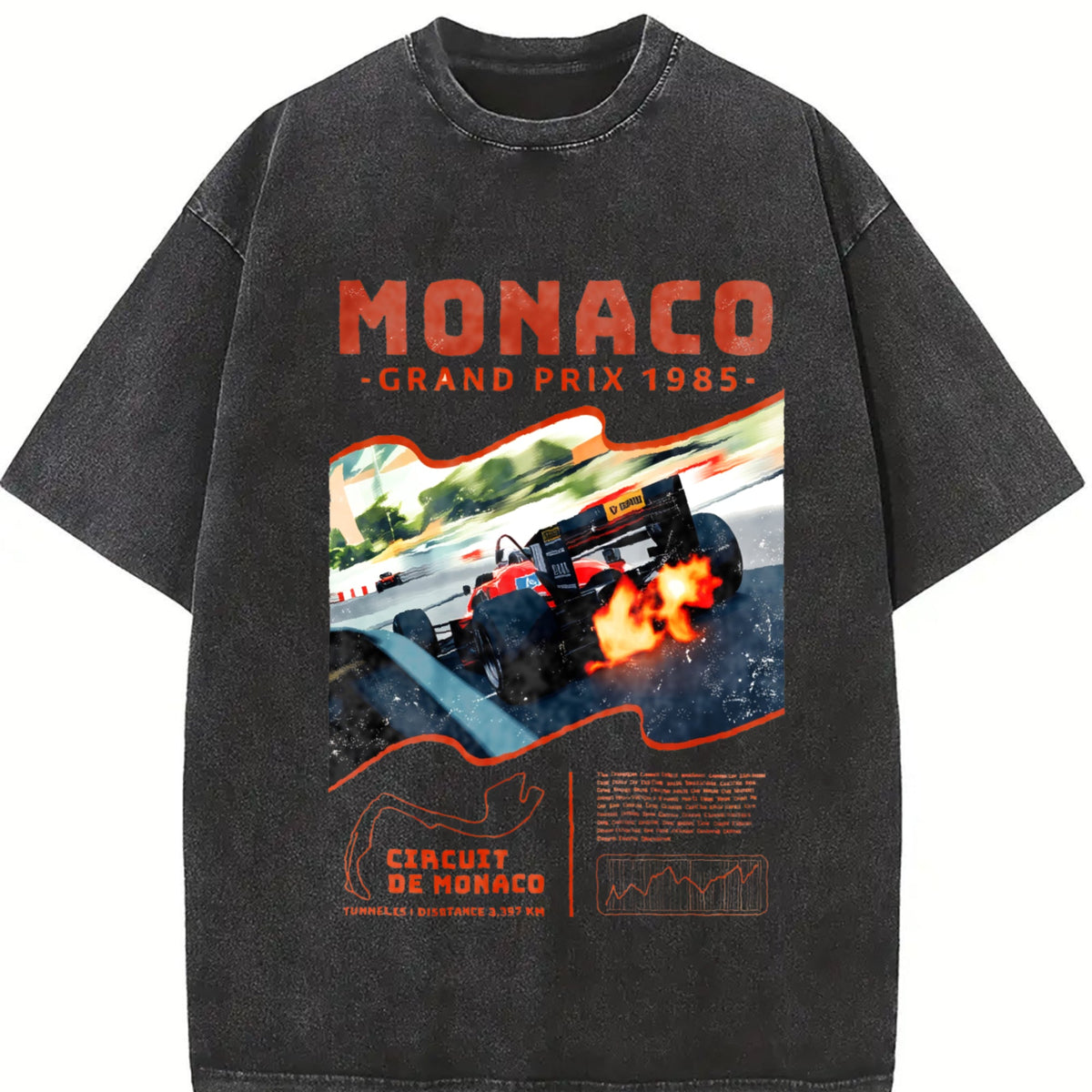Monaco 1984 Classic 90s Funny Good Vintage Washed T-Shirt product image 2