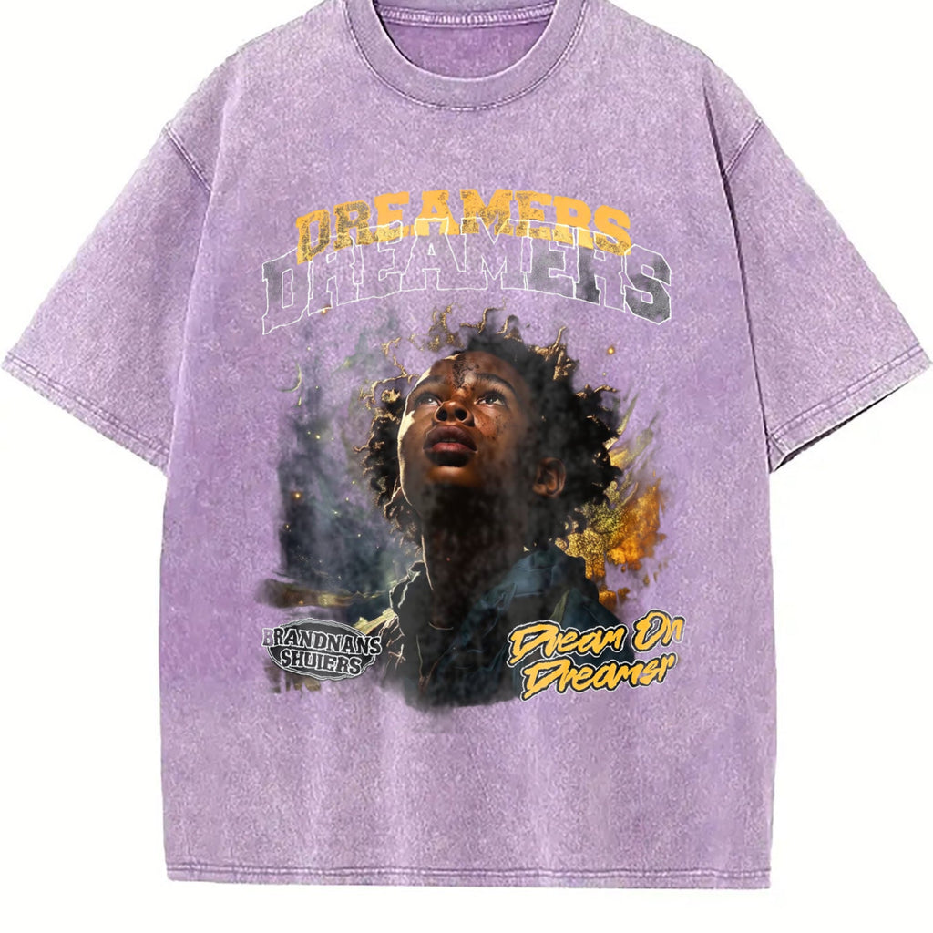 Dreamers Galaxy Portrait Vintage Washed T-Shirt product image 6